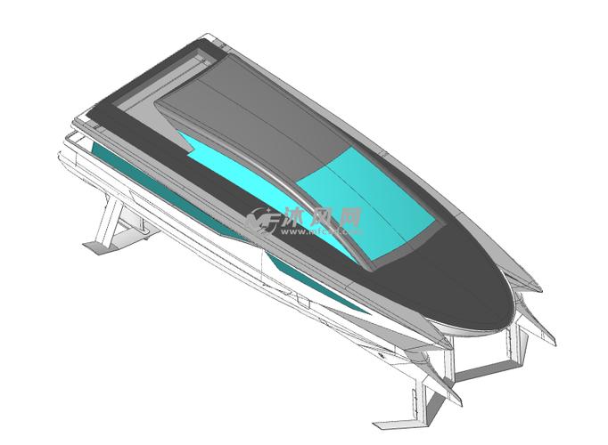 水翼双体船设计 - 海洋船舶图纸 - 沐风网